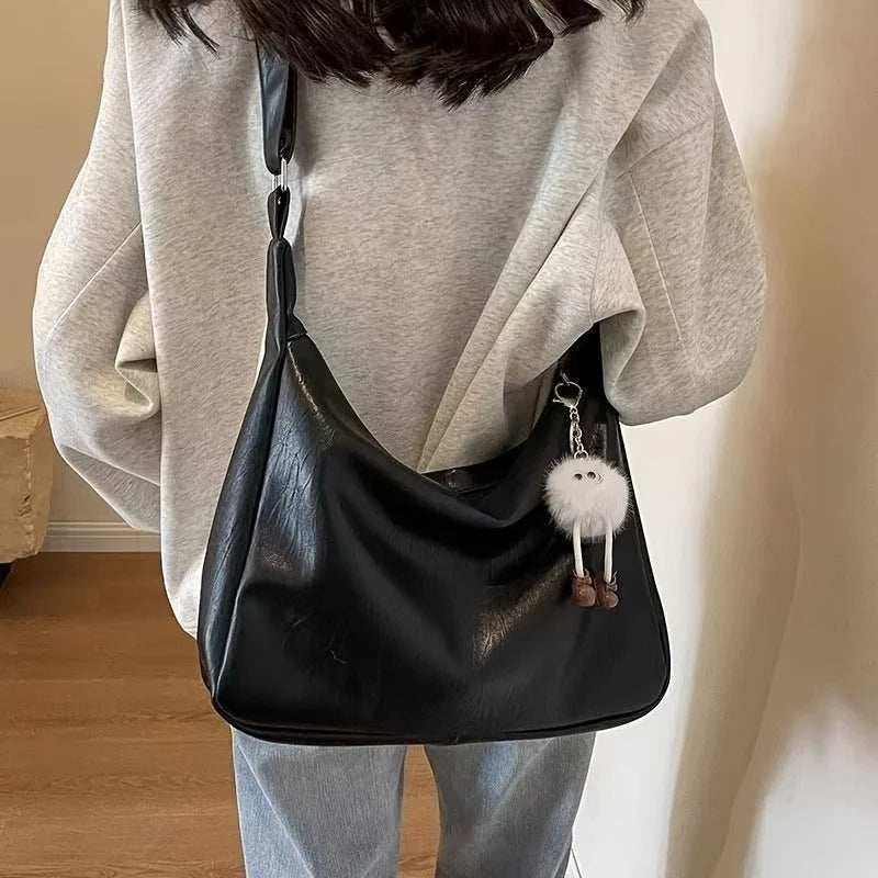 Large-capacity handbag, retro crossbody bag - elegant handbag, new tote bag, versatile crossbody bag