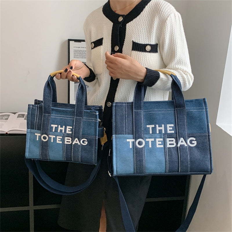 Denim Tote Bag - MJ