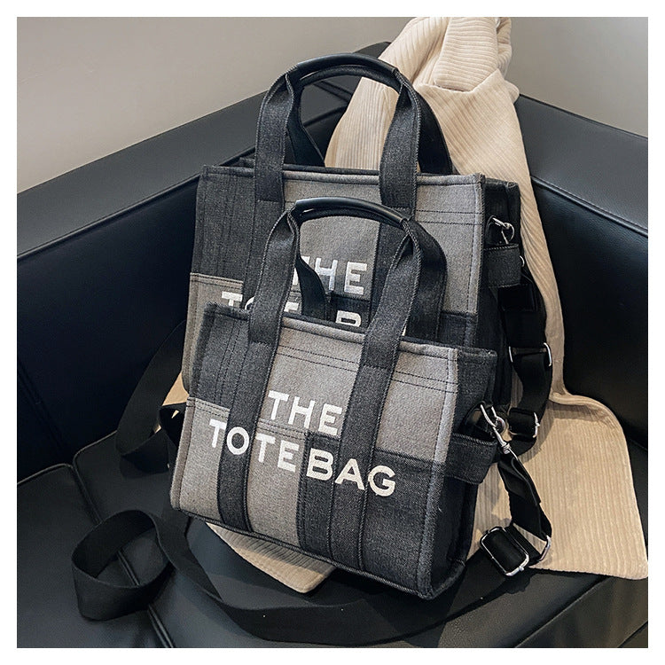 Denim Tote Bag - MJ