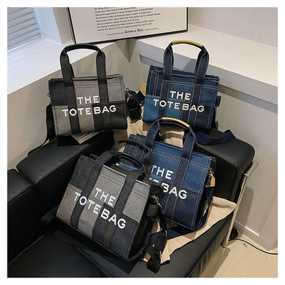 Denim Tote Bag - MJ
