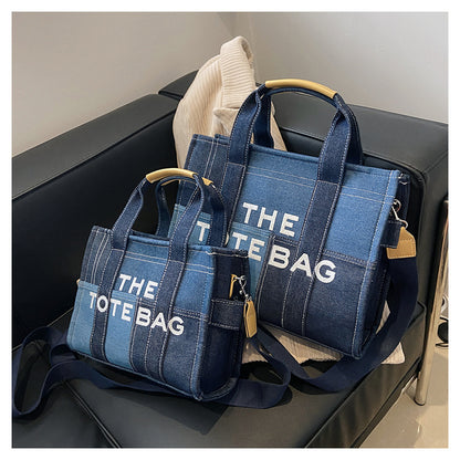 Denim Tote Bag - MJ