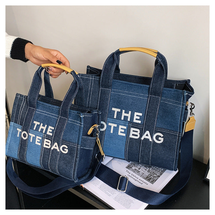 Denim Tote Bag - MJ