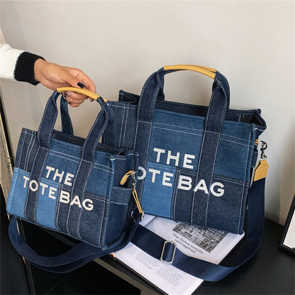 Denim Tote Bag - MJ