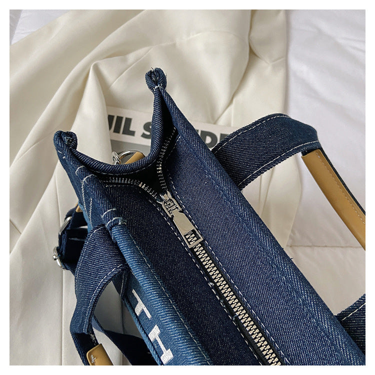 Denim Tote Bag - MJ