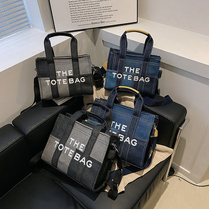 Denim Tote Bag - MJ