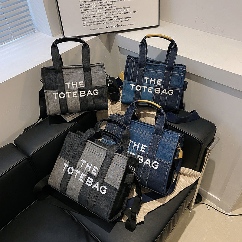 Denim Tote Bag - MJ