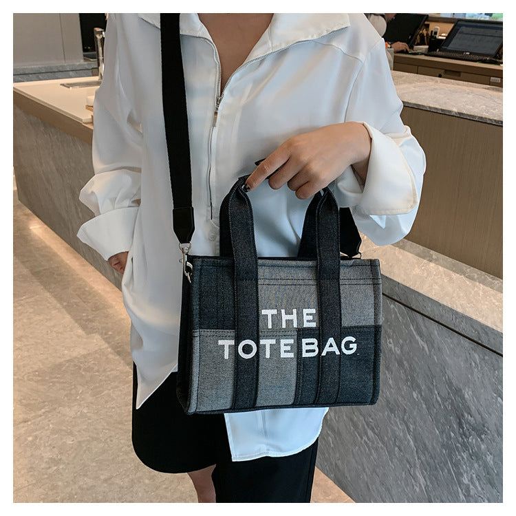 Denim Tote Bag - MJ
