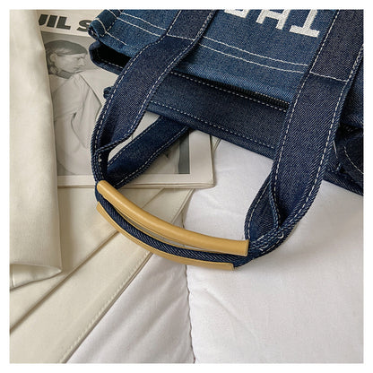 Denim Tote Bag - MJ