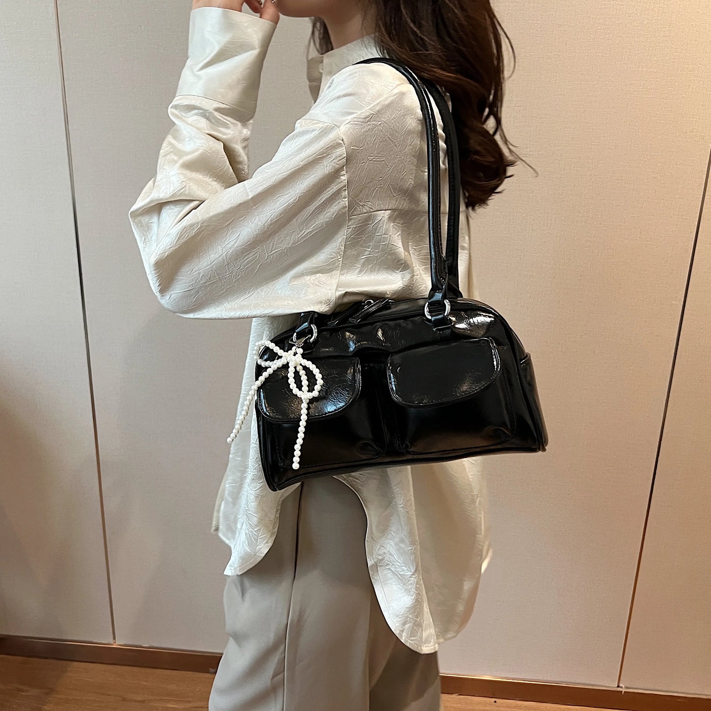 Fashionable Aura Bow Edition Versatile Shoulder Bag