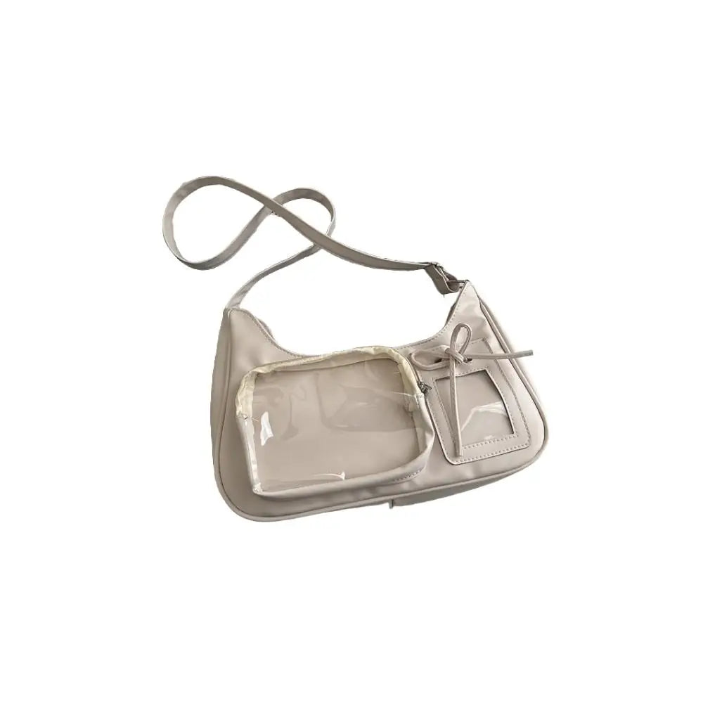 New Transparent leather Aura Korean Y2K Shoulder Bag