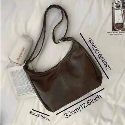 Large-capacity handbag, retro crossbody bag - elegant handbag, new tote bag, versatile crossbody bag