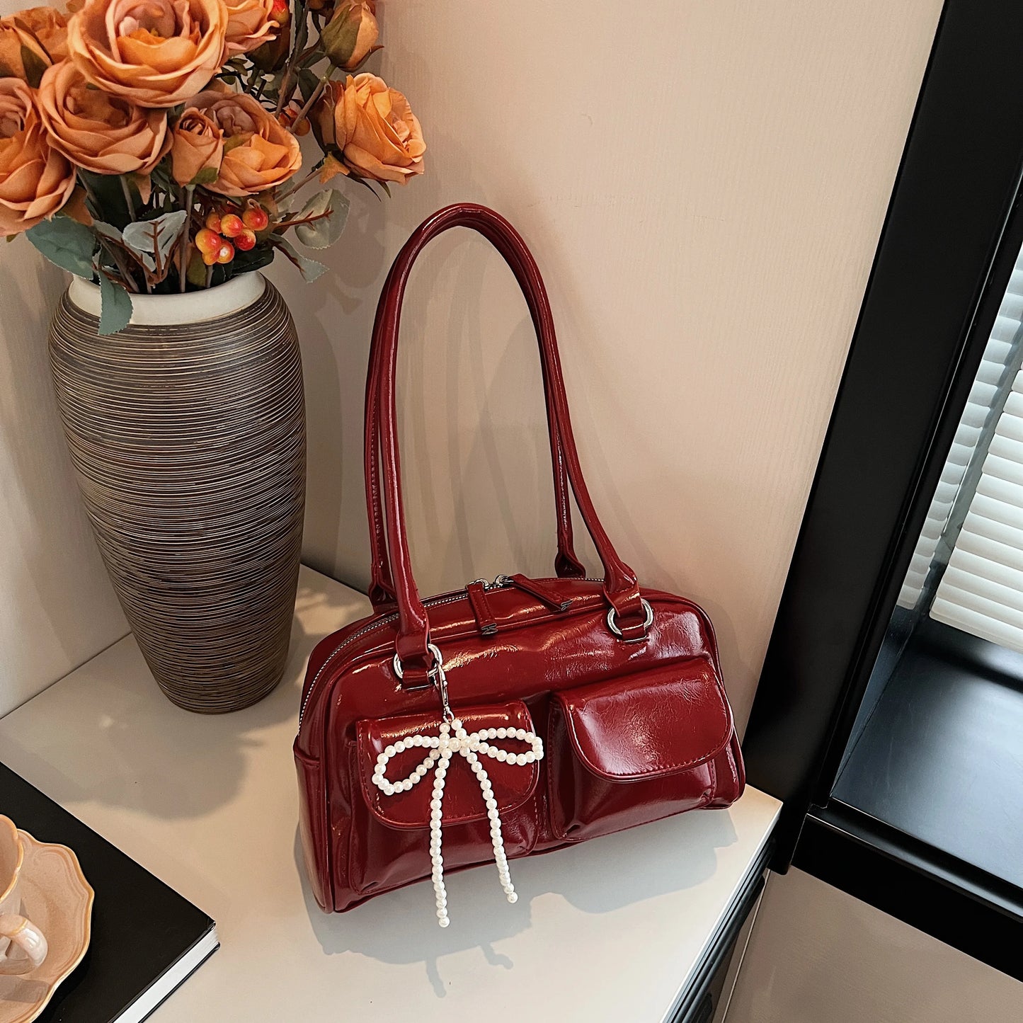 Fashionable Aura Bow Edition Versatile Shoulder Bag