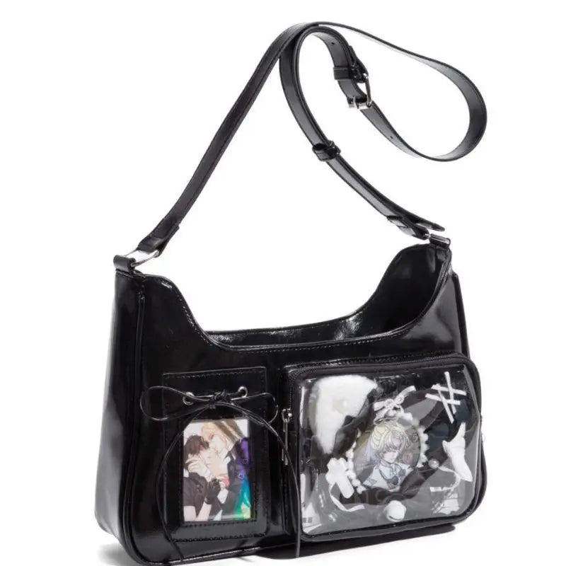 New Transparent leather Aura Korean Y2K Shoulder Bag