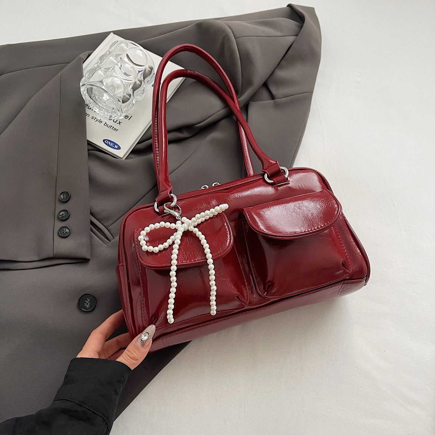 Fashionable Aura Bow Edition Versatile Shoulder Bag
