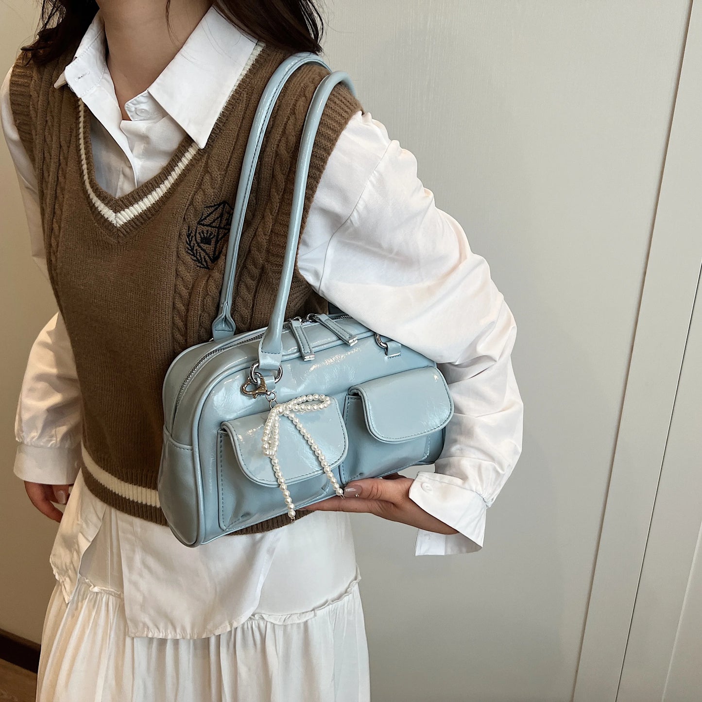 Fashionable Aura Bow Edition Versatile Shoulder Bag
