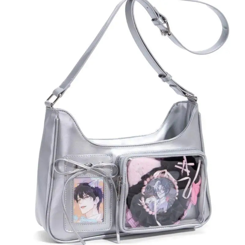 New Transparent leather Aura Korean Y2K Shoulder Bag
