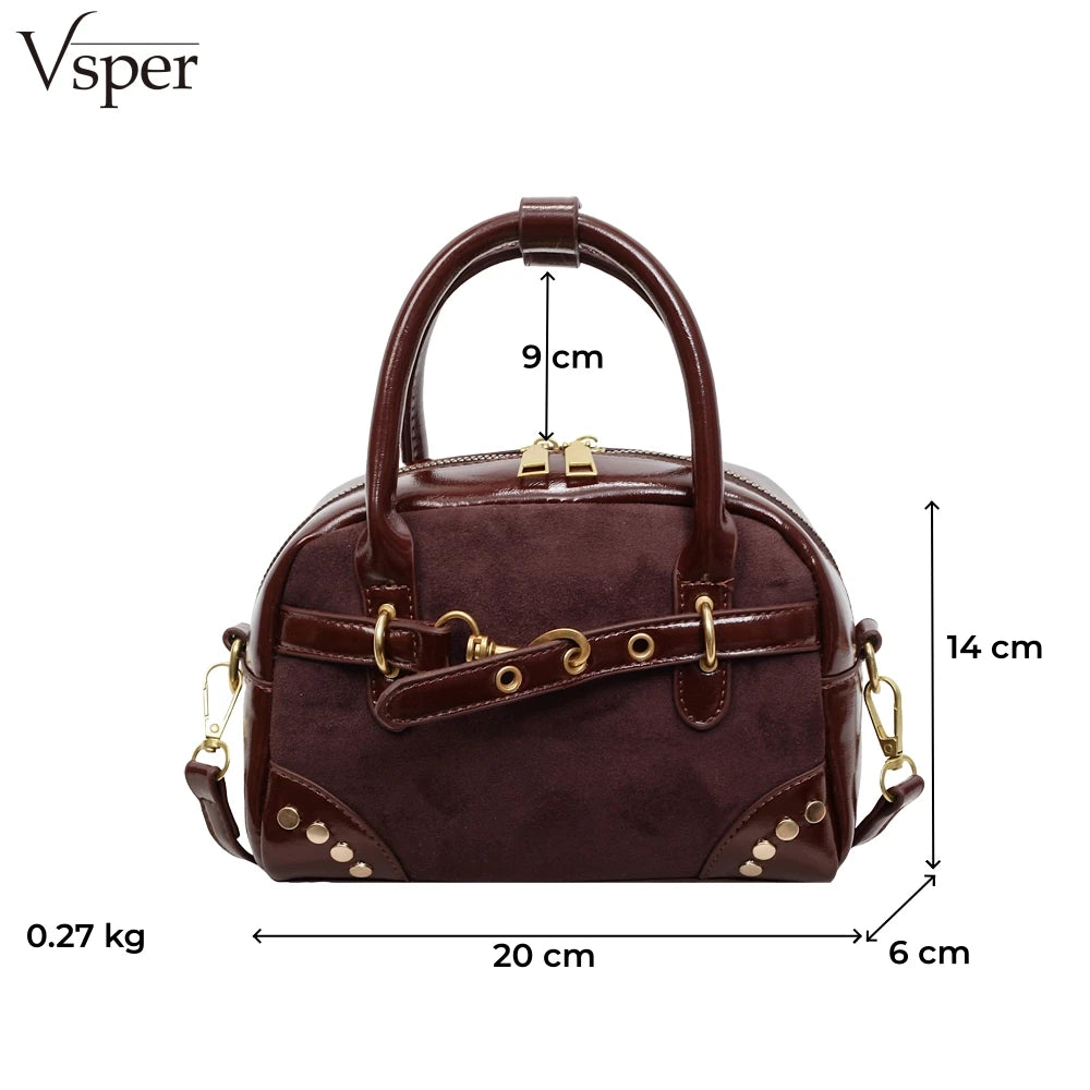 Vsper Mini Luxury Velvet Leather Aura Bag