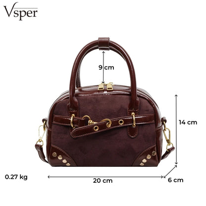 Vsper Mini Luxury Velvet Leather Aura Bag