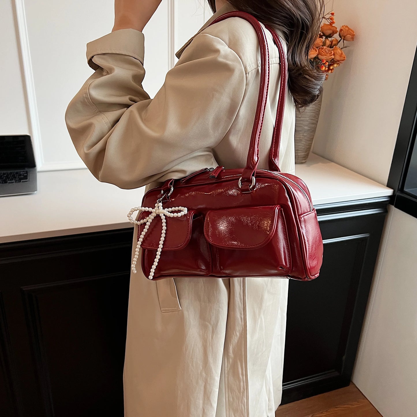 Fashionable Aura Bow Edition Versatile Shoulder Bag