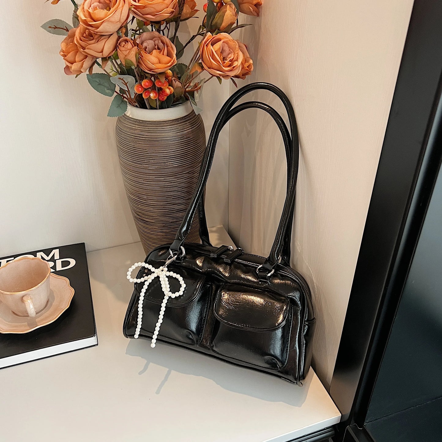 Fashionable Aura Bow Edition Versatile Shoulder Bag