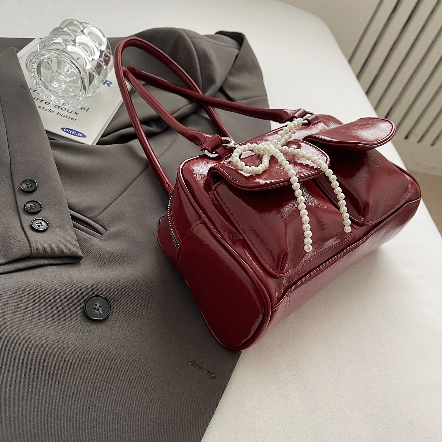 Fashionable Aura Bow Edition Versatile Shoulder Bag