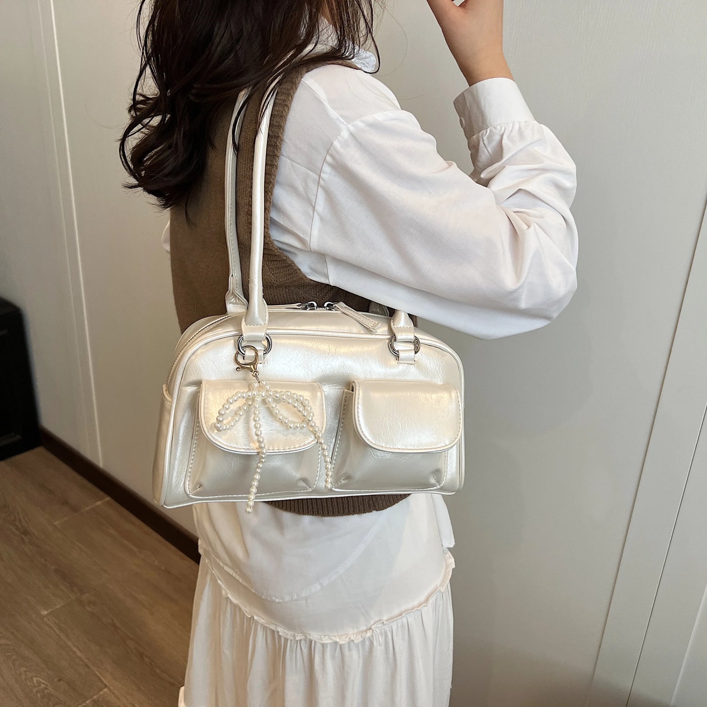 Fashionable Aura Bow Edition Versatile Shoulder Bag