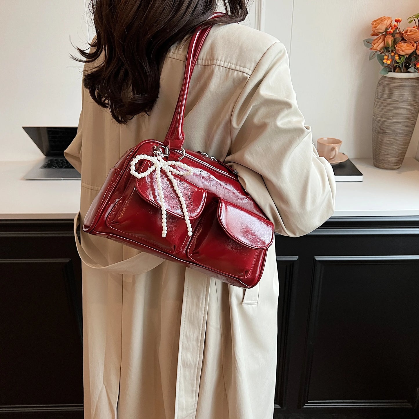 Fashionable Aura Bow Edition Versatile Shoulder Bag